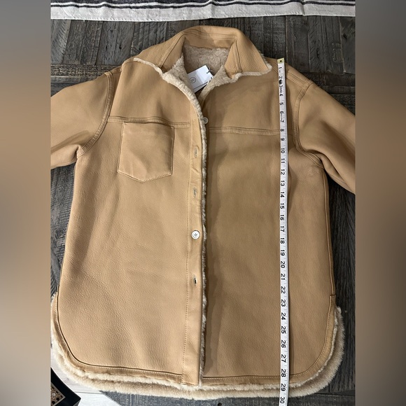 Bogner camel leather Jacket with Shearling Lining - Picture 11 of 13